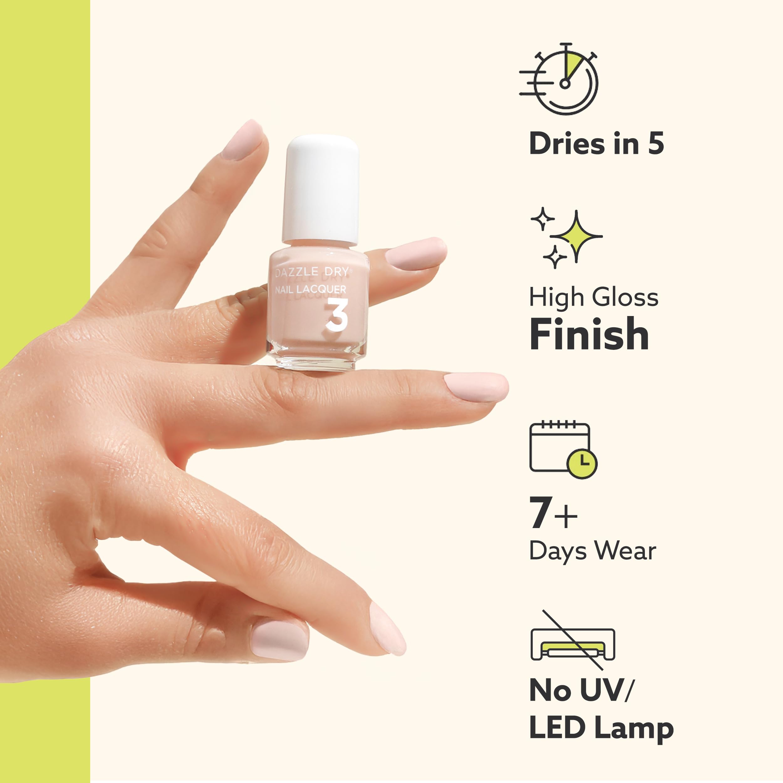 Top Coat from Dazzle Dry mini kit seals shine in minutes