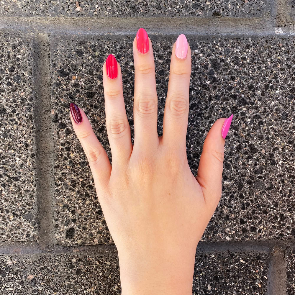Dazzle Dry non-toxic manicure signals safe, long-wearing finish.