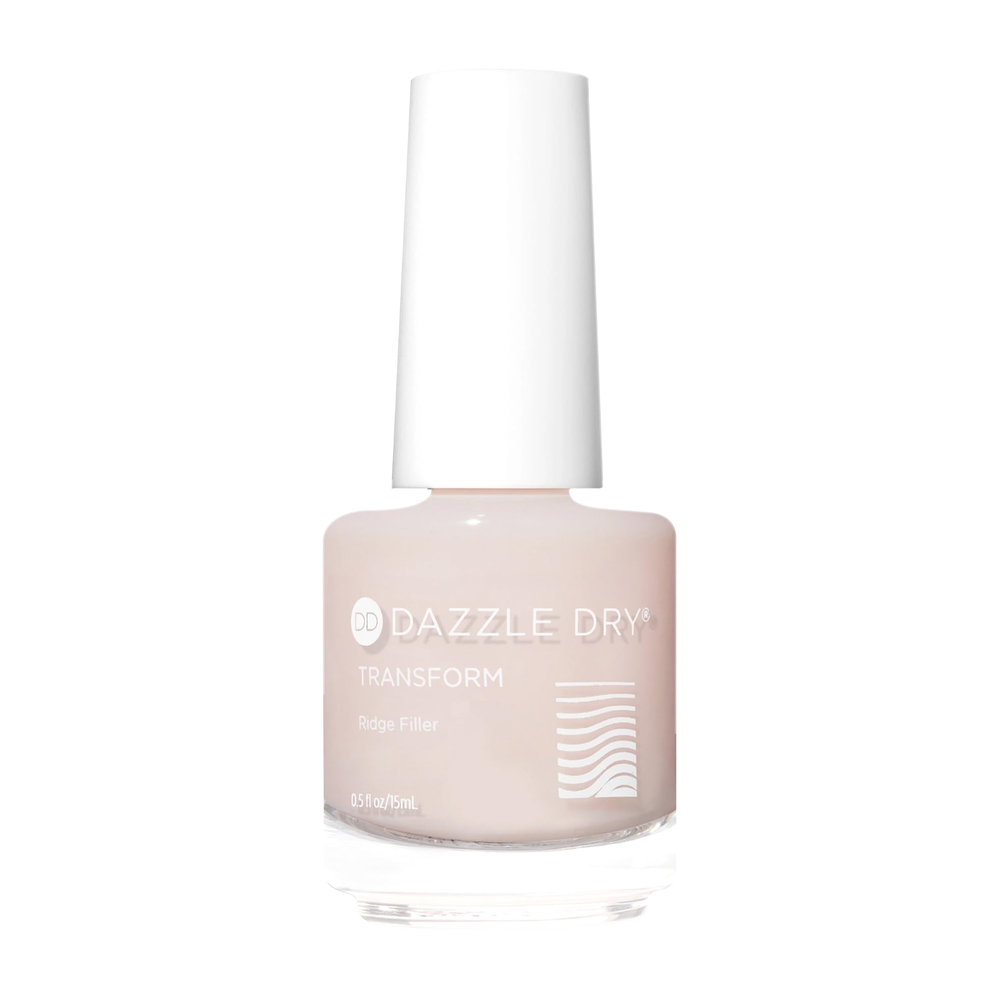 Dazzle Dry Transform Ridge Filler bottle smooths ridges for a flawless base.