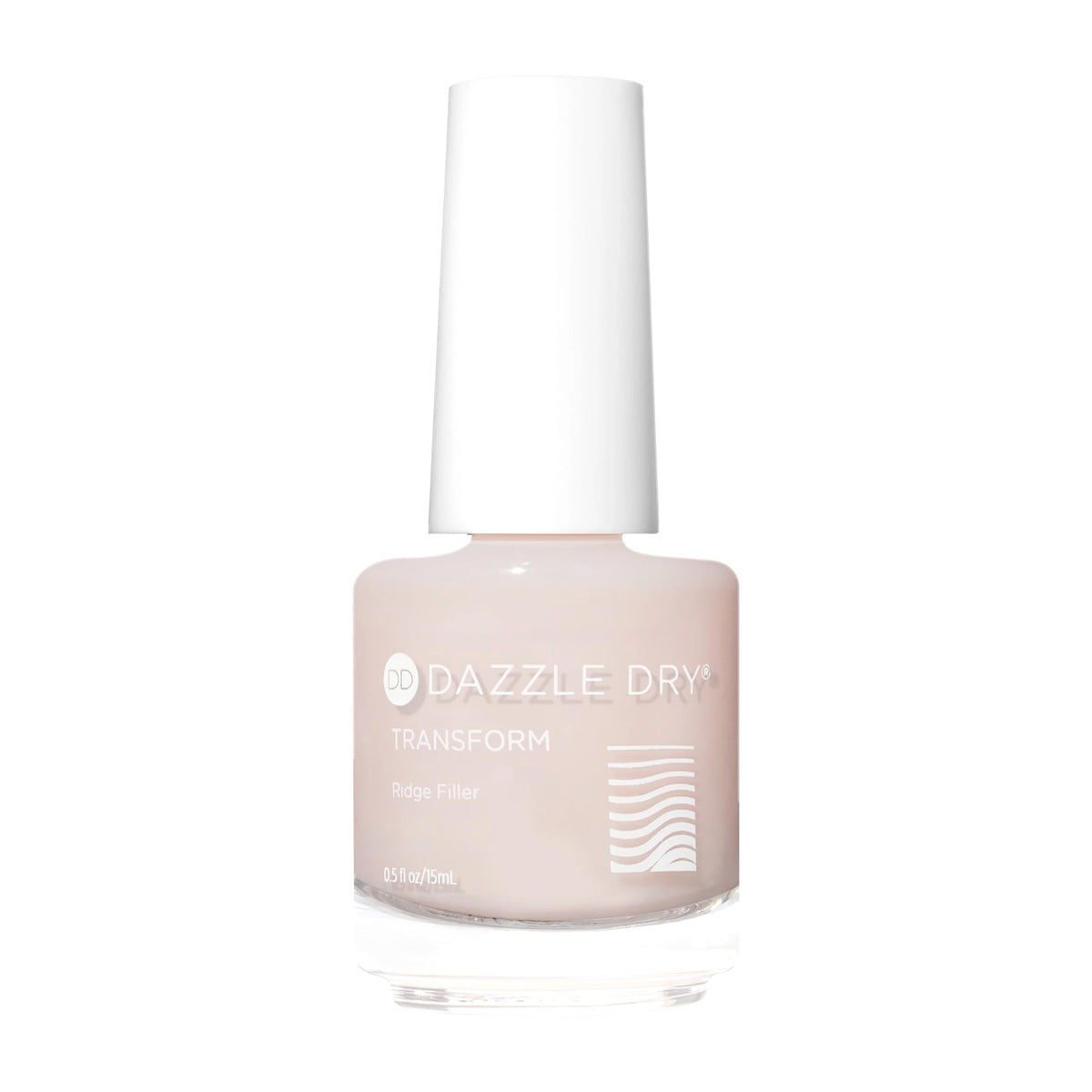 Dazzle Dry Transform Ridge Filler bottle smooths ridges for a flawless base.