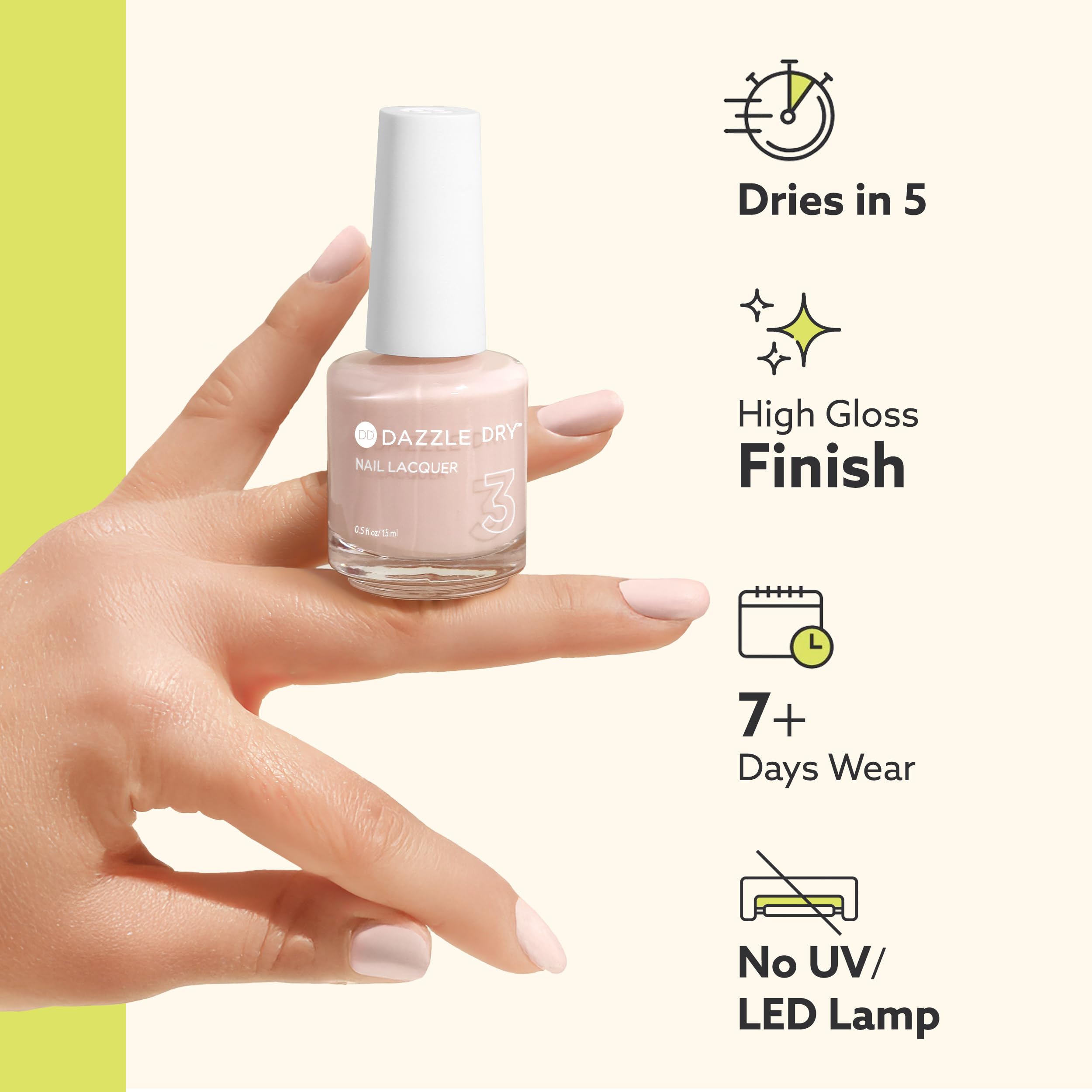 Finished nails look polished and salon-ready after ridge filler use.