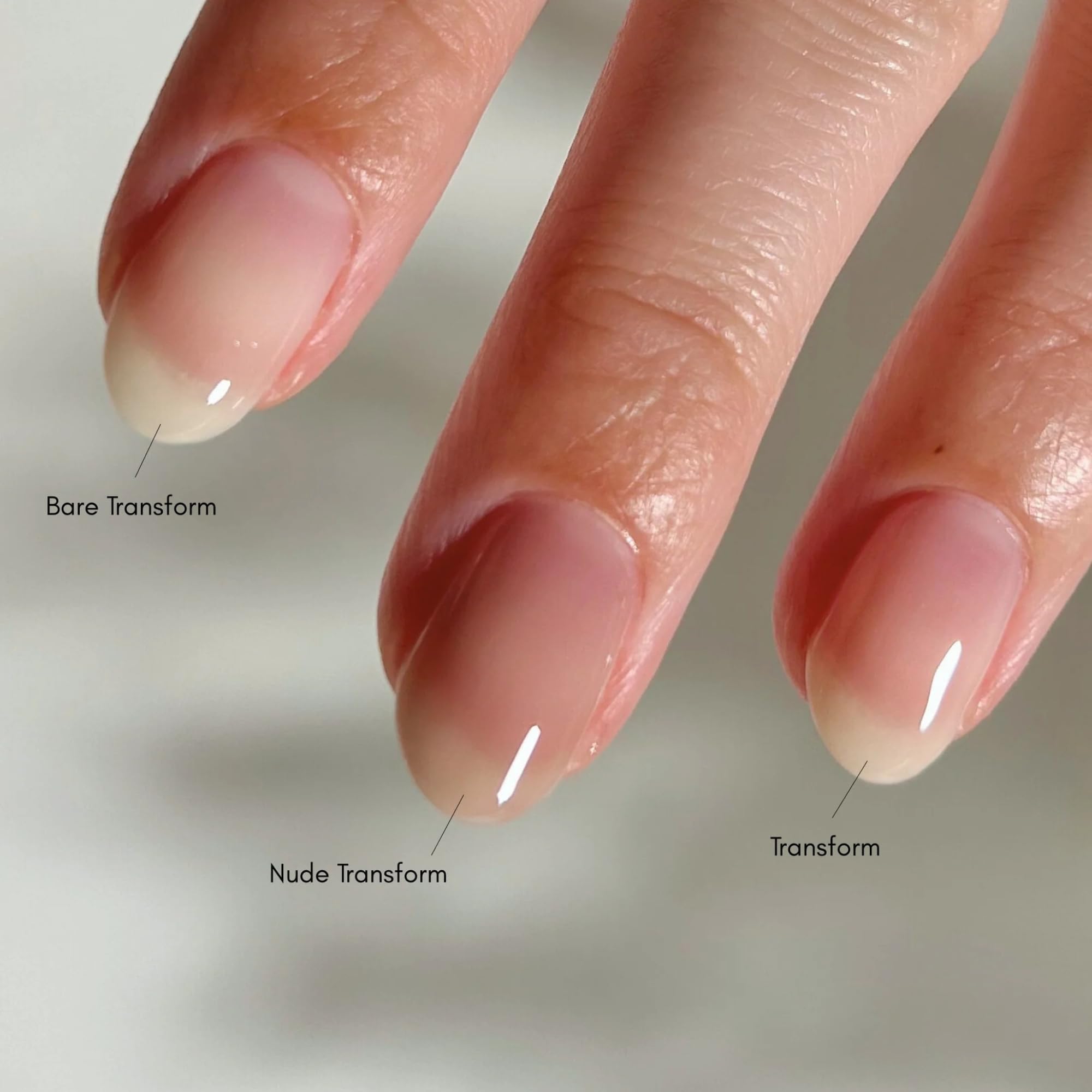 Nails prepped with ridge filler to create a smooth lacquer canvas.