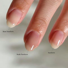 Nails prepped with ridge filler to create a smooth lacquer canvas.