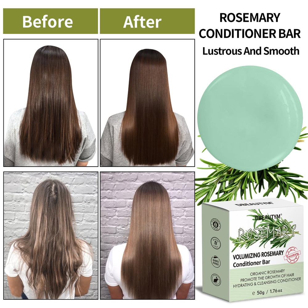 DBEAUTYM barra acondicionador romero textura ligera, cabello más manejable y brillo