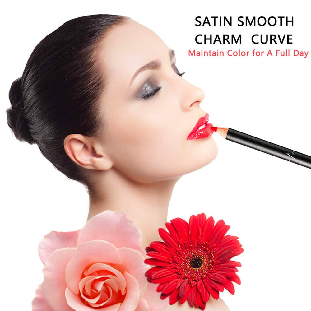 DC-BEAUTIFUL lip liner color swatches show rich matte options for everyday wear.