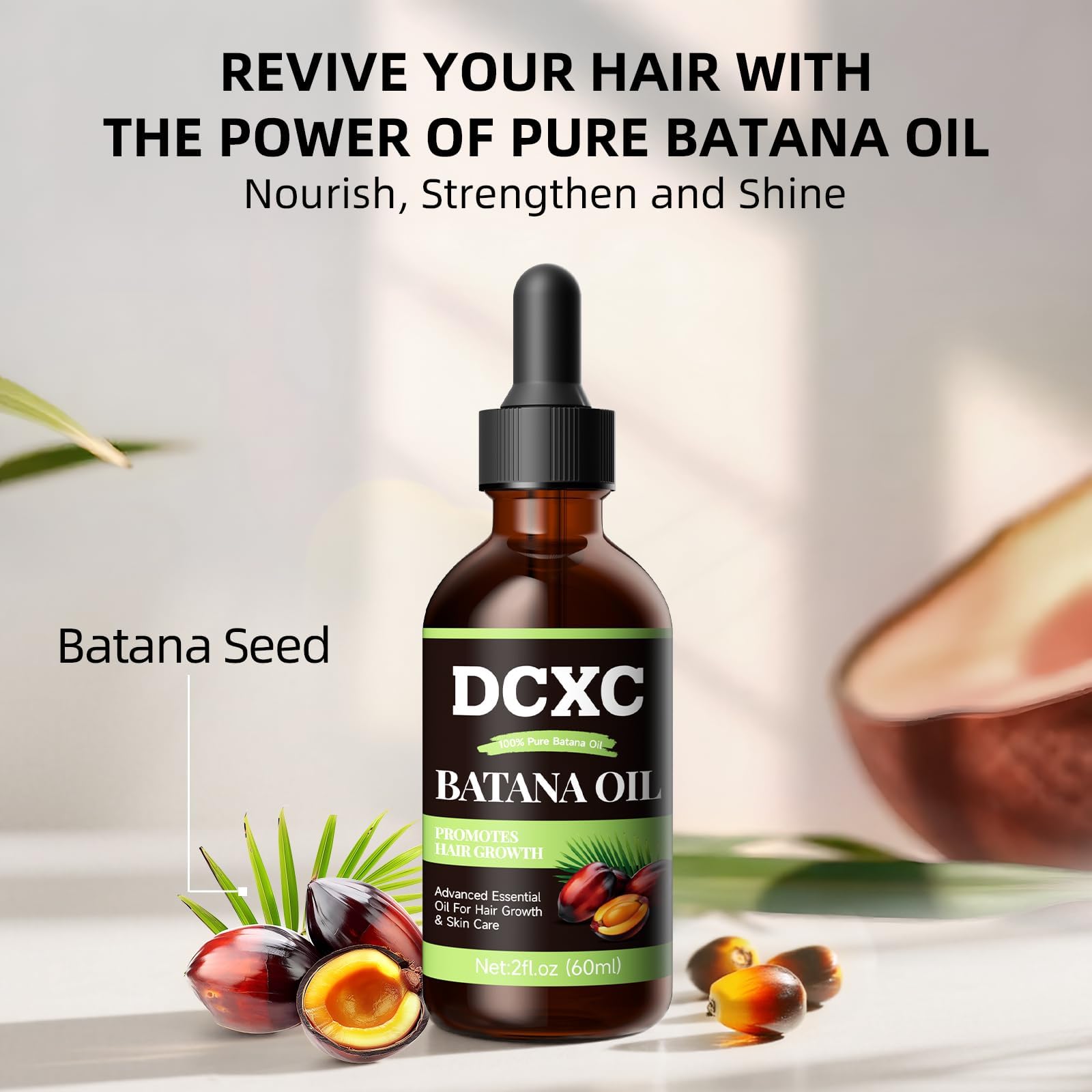 DCXC Batana Oil used in a quick 2-minute daily scalp massage