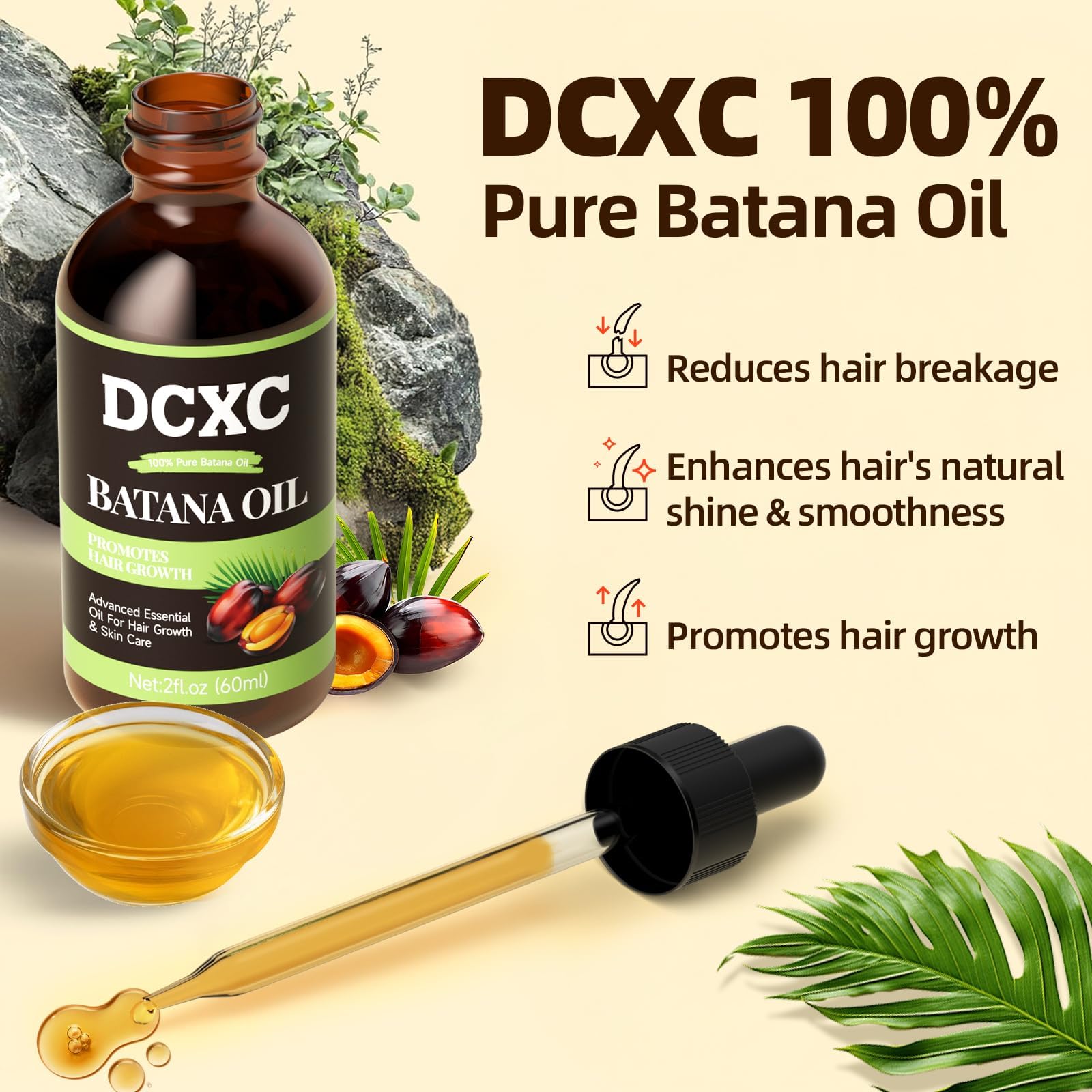 DCXC Batana Oil bottle highlights scalp nourishment for healthier roots