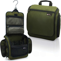 DD D&D Wanderlust hanging toiletry bag, closed view, showcasing compact organization for tidy travel.