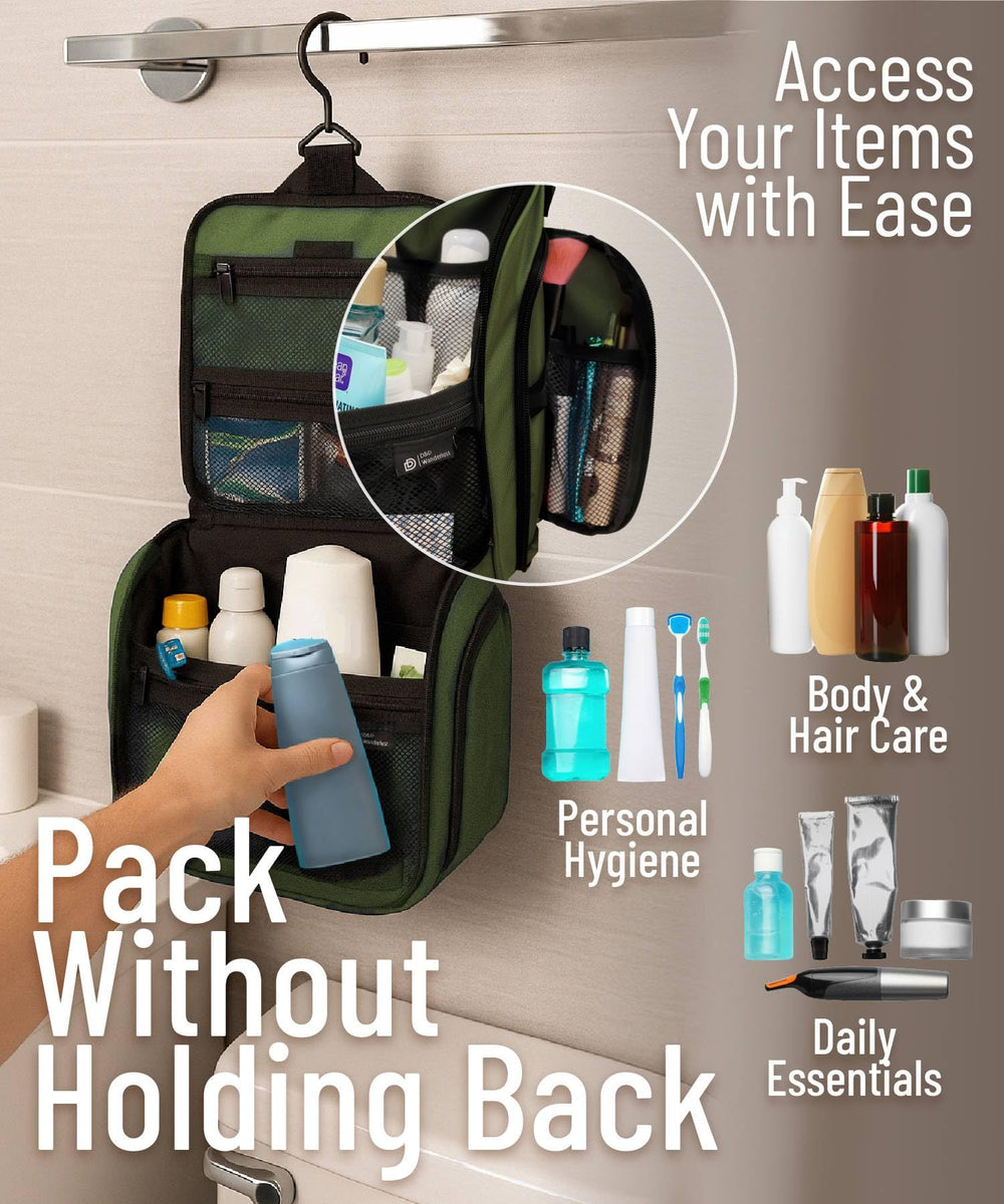 DD D&D Wanderlust water-resistant nylon bag protects belongings during travel.