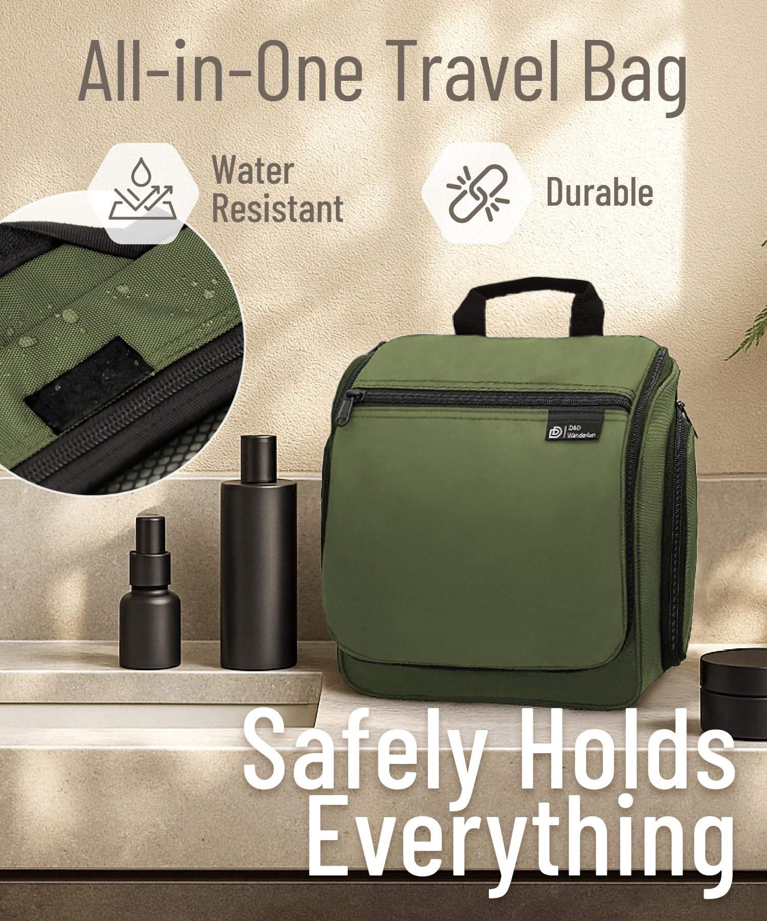DD D&D Wanderlust features YKK zippers for durable daily use on trips.
