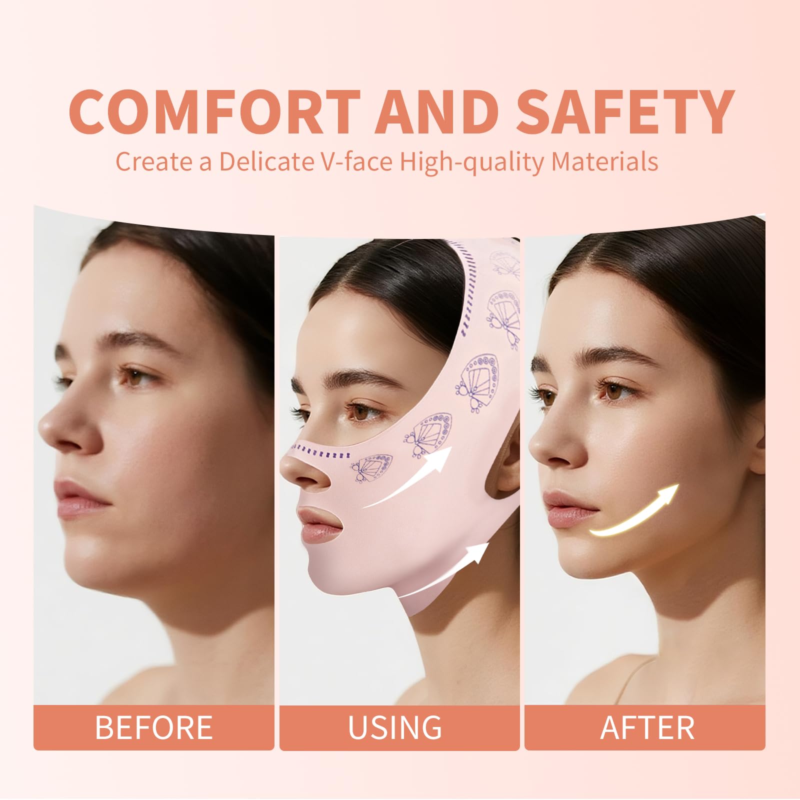 Ddszaa chin strap 3D ergonomic fit displayed on the jawline for comfort