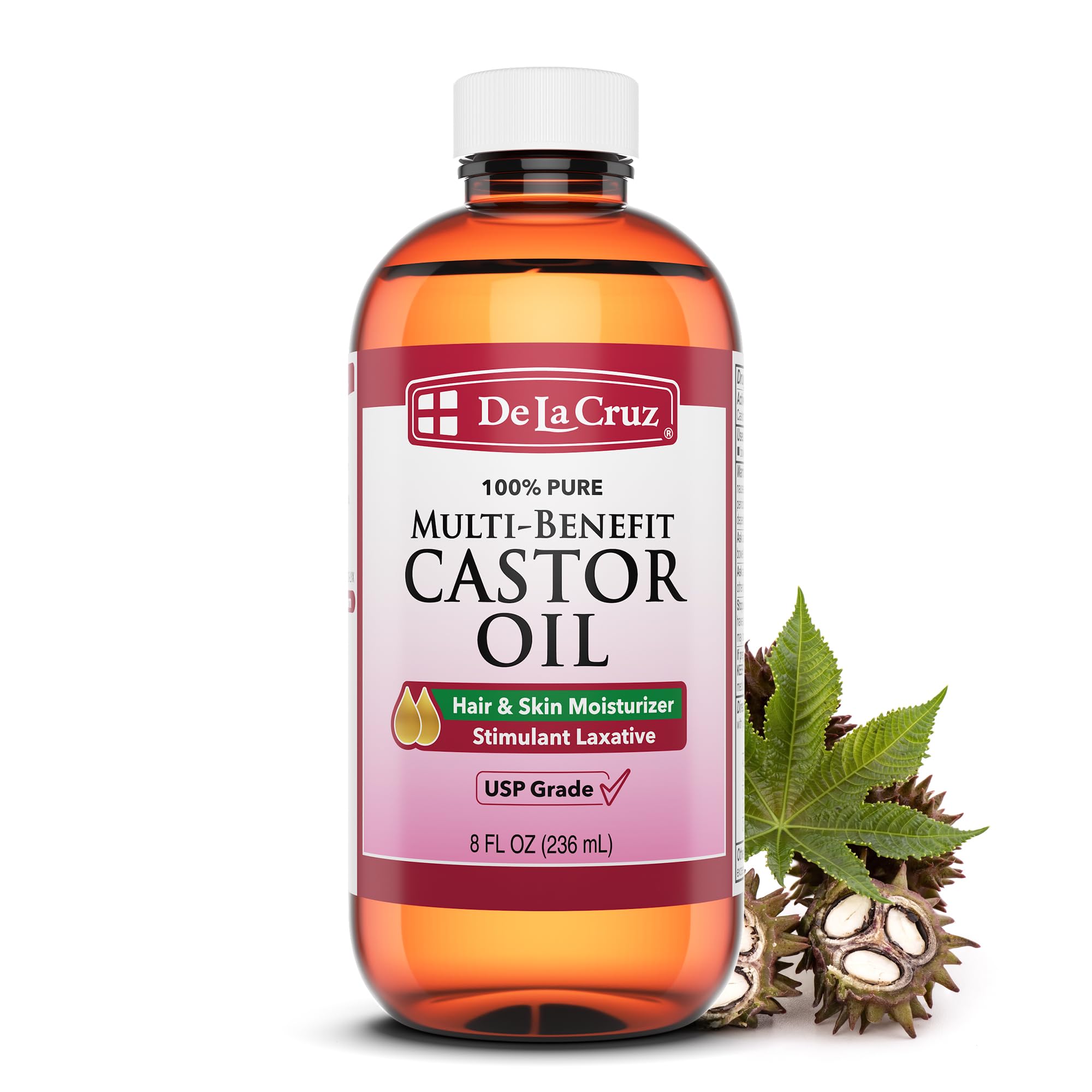 De La Cruz Aceite de Ricino para piel suave y humectación prolongada.