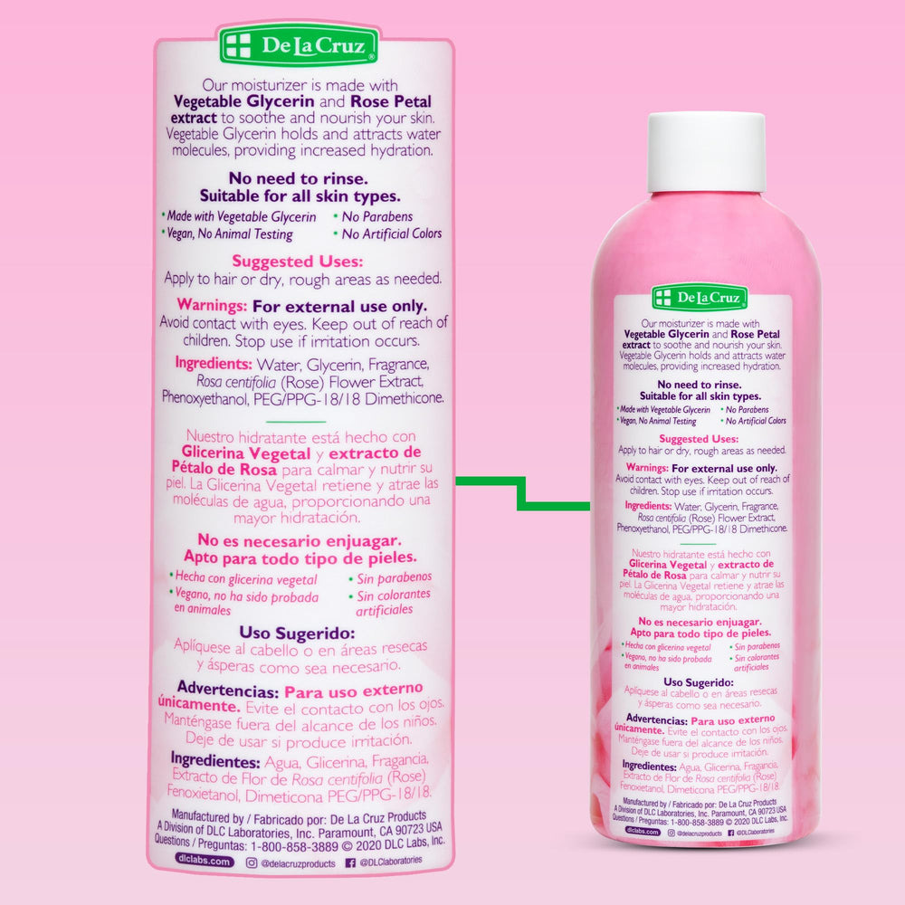 De La Cruz allergy-tested label on packaging signals safety and cruelty-free use.