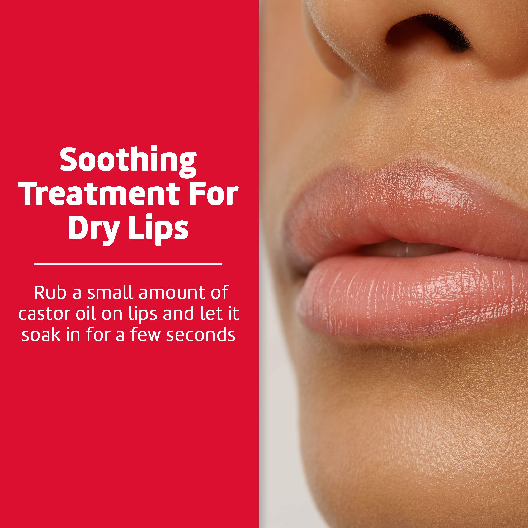 Cuidados de labios secos con aceite De La Cruz.