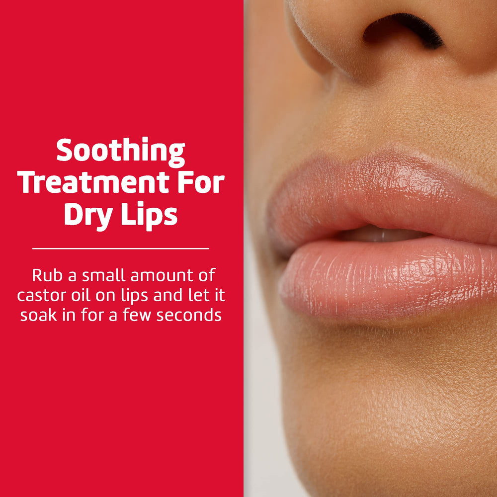 Cuidados de labios secos con aceite De La Cruz.