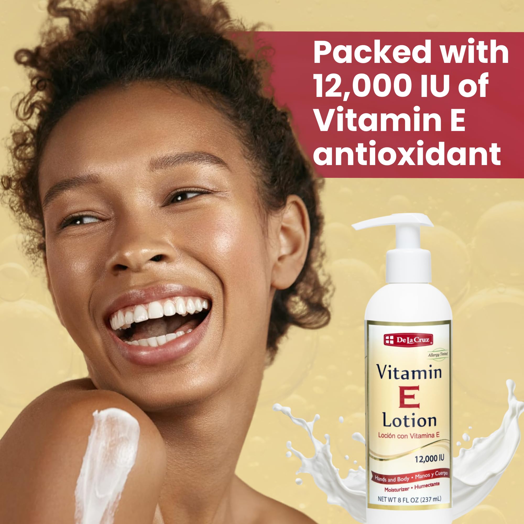 Loción De La Cruz Vitamina E, aceite de aguacate para piel suave