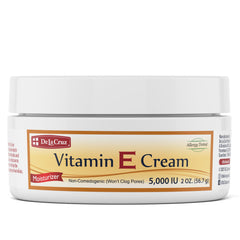 De La Cruz Vitamina E Crema en bote — hidratación suave para rostro.