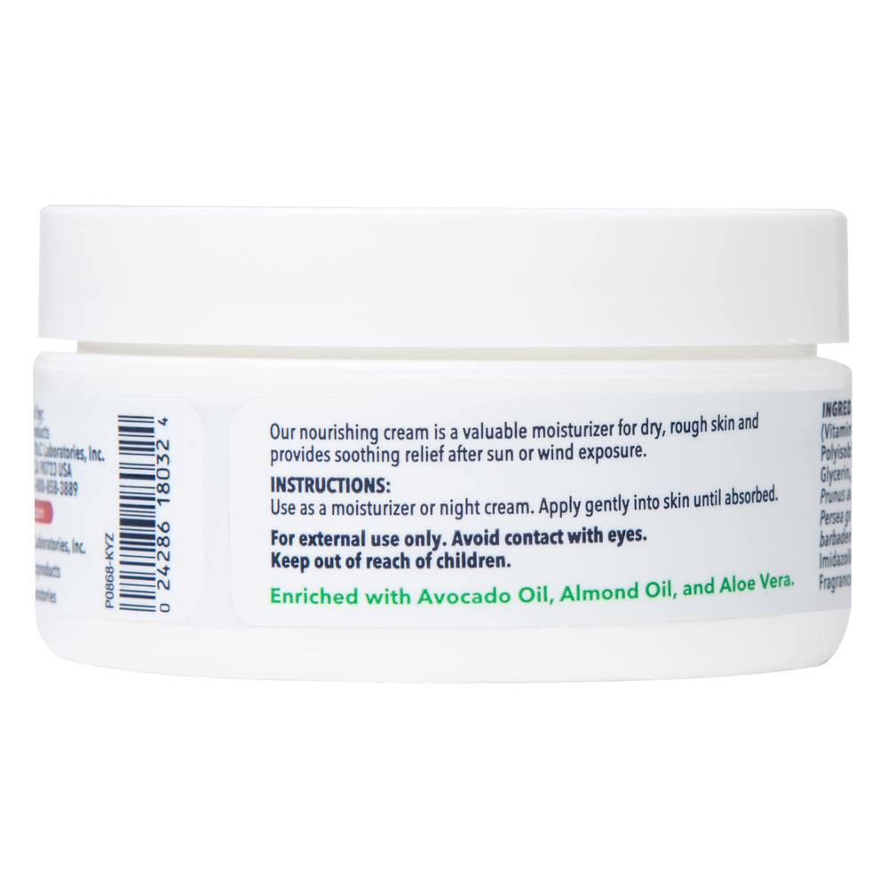 De La Cruz Vitamina E Crema — ingredientes con aguacate y almendra.