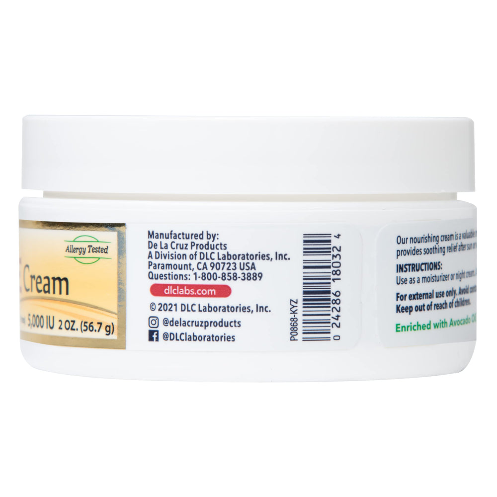 De La Cruz Vitamina E Crema — textura cremosa para uso diario.