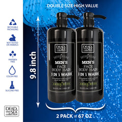 Two-pack Dead Sea Collection Amber Wood for extended use.