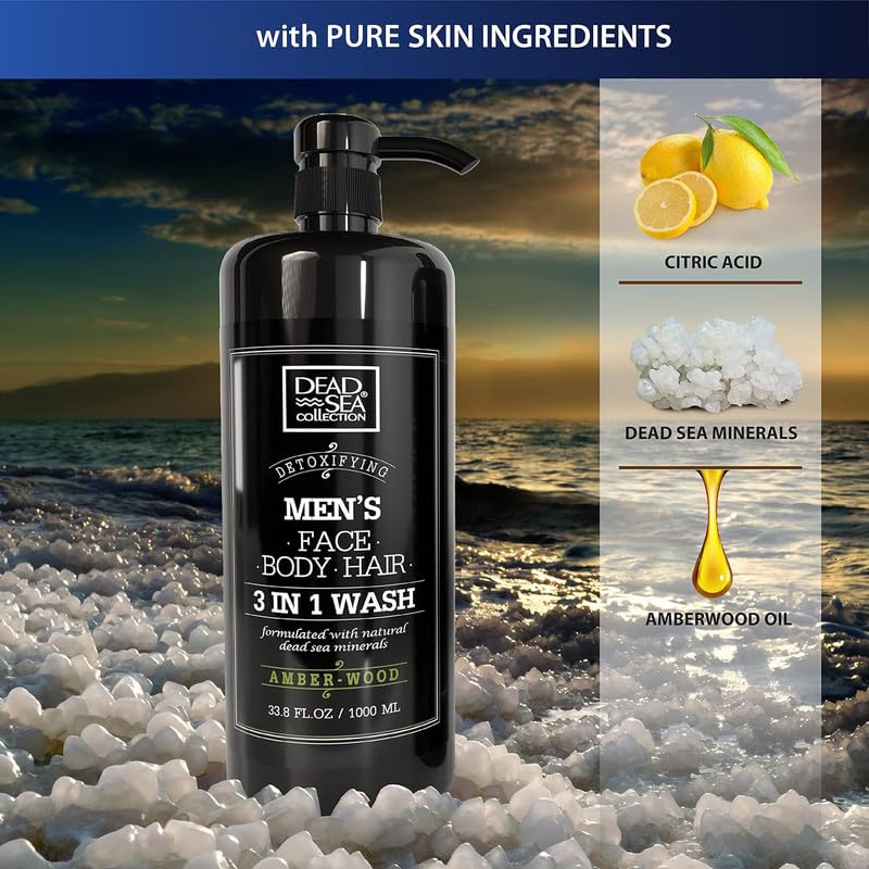 3-in-1 wash illustrating cleansing for body, hair, and face.