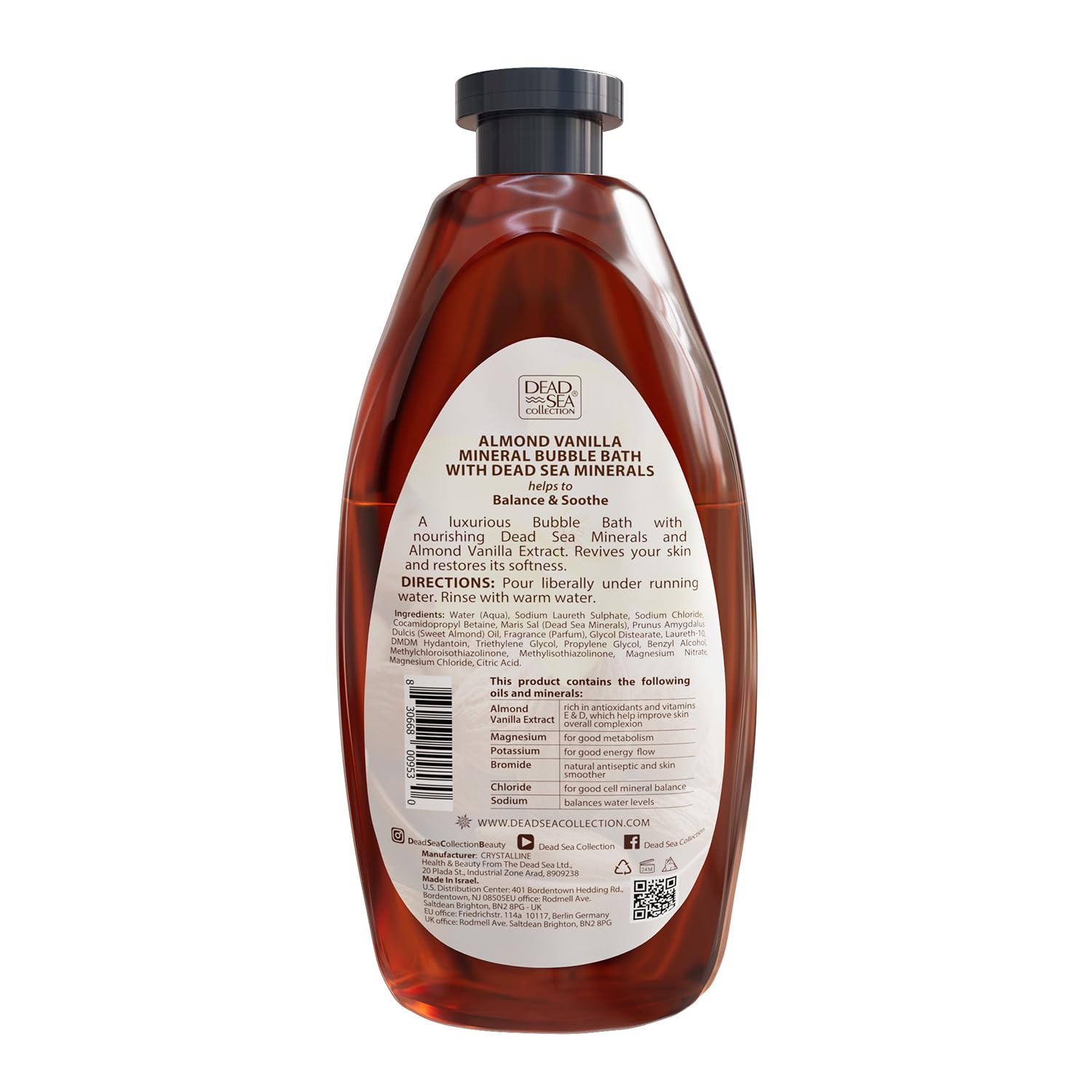 Dead Sea Collection bubble bath fits into daily routine for pampering.