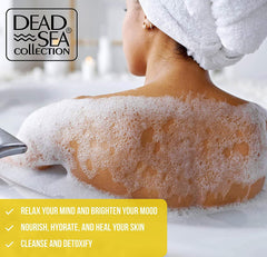 Dead Sea Collection almond oil nourishes skin during a soothing soak.