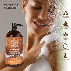 Dispenser pump setup for convenient shower routine with Dead Sea Collection wash.