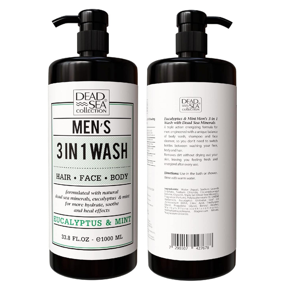 Dead Sea Collection Eucalyptus Mint minerals focus for skin comfort cleansing.