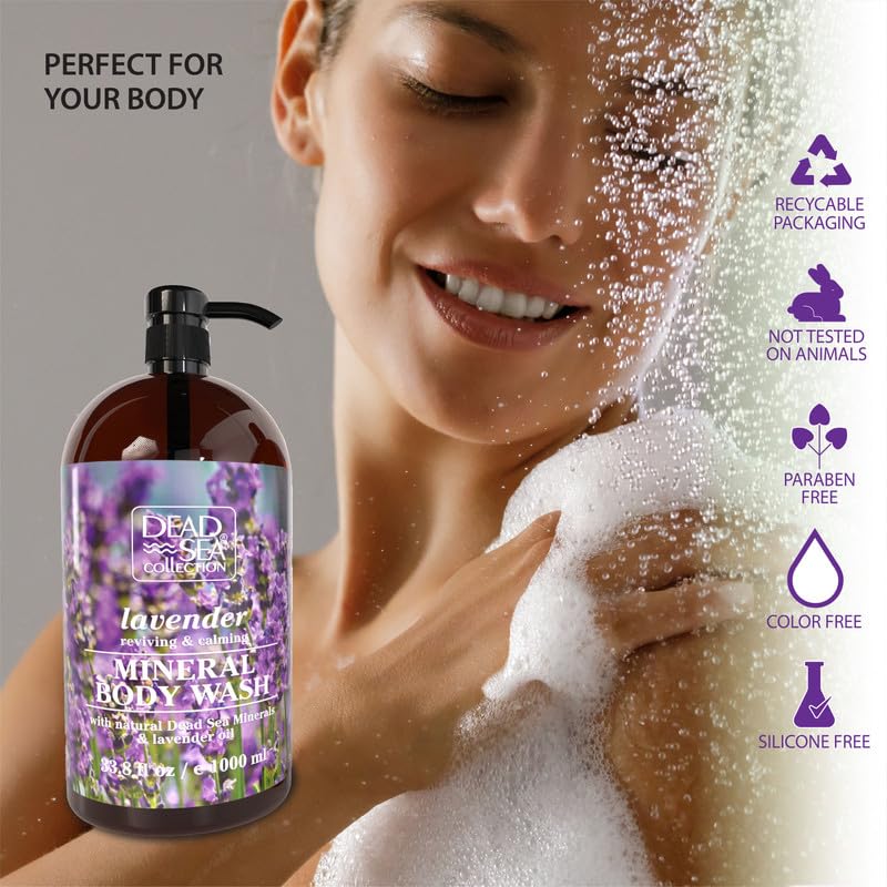 Dead Sea Collection Lavender Oil drop close-up highlighting lavender infusion.