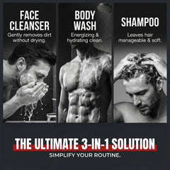 Dead Sea Collection sandalwood men’s body wash front view showing two large pumps