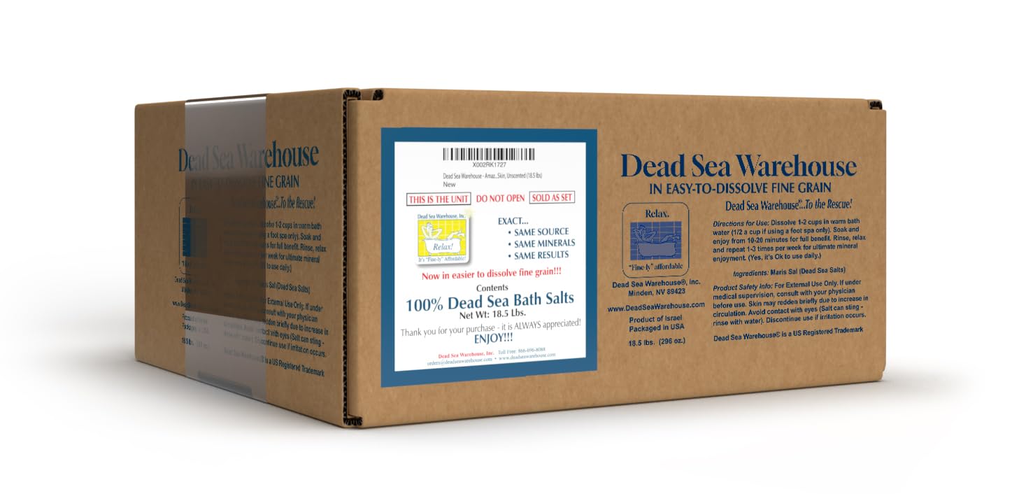 Dead Sea Warehouse crystal bath salts bulk for mineral-rich soaking