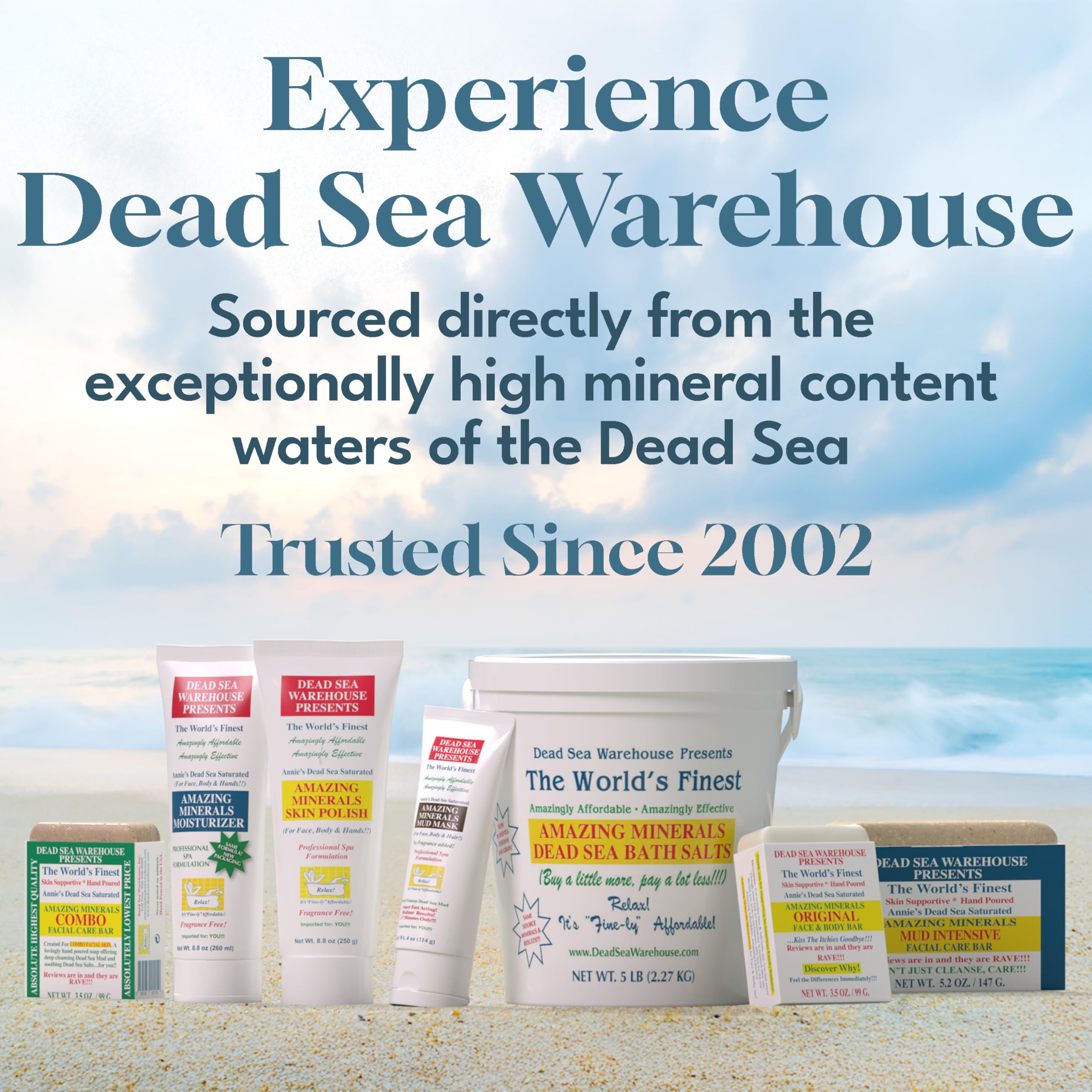 Dead Sea Warehouse relaxing bath scene promoting tranquility
