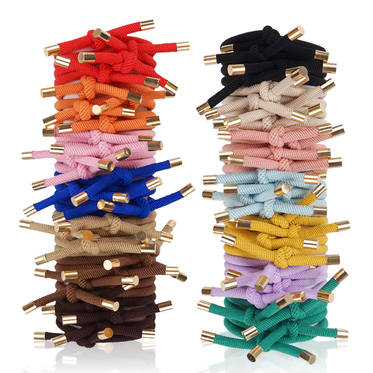 DealEachDay elásticos de pelo 56 piezas, 14 colores para variar estilos sin dañar el cabello.
