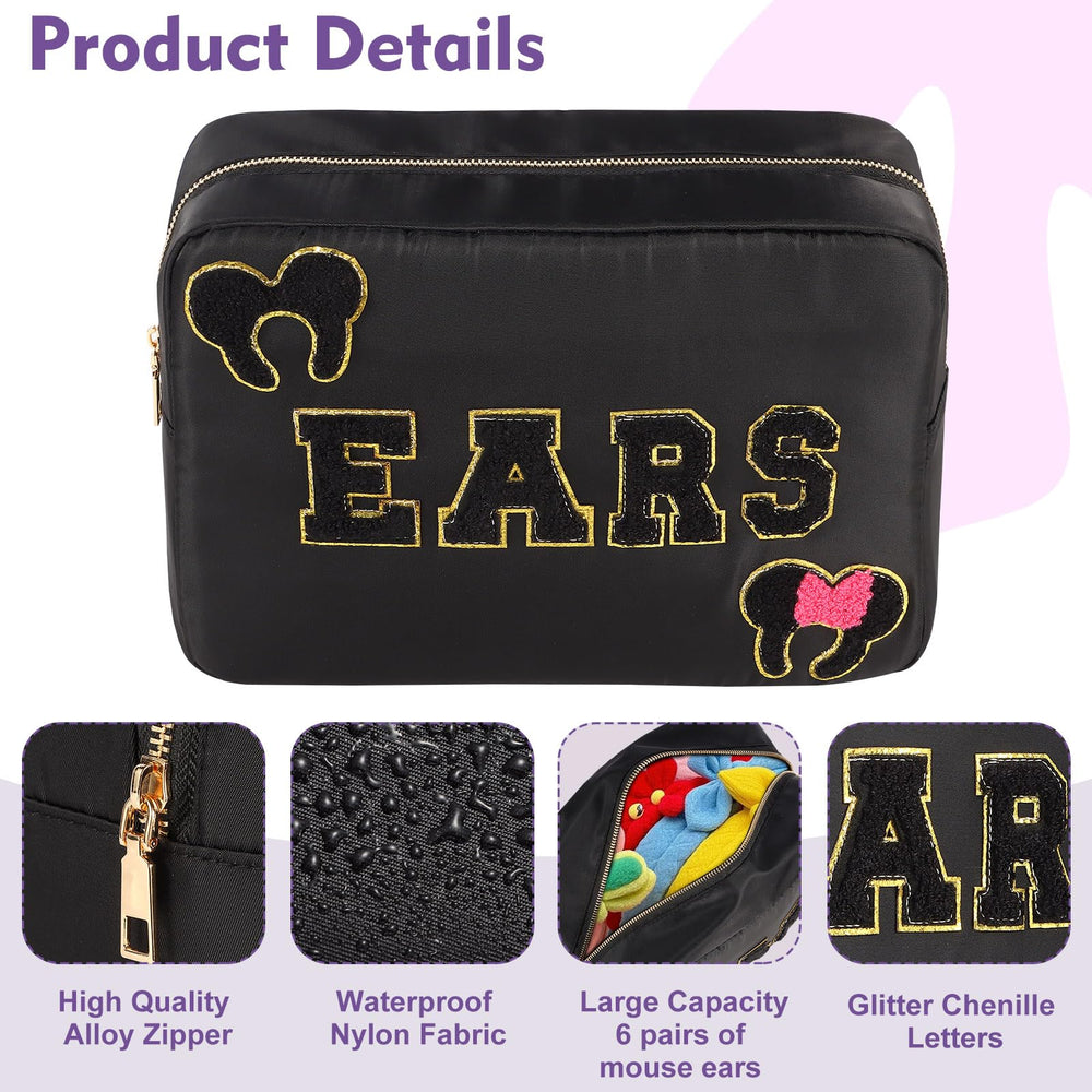 Dealkion bag open reveals roomy interior for headbands and accessories.