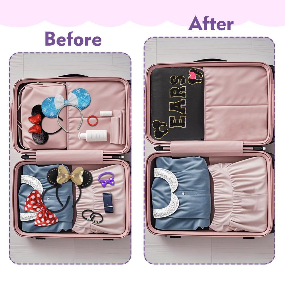 Dealkion makeup bag use doubles as a travel pouch for small items.