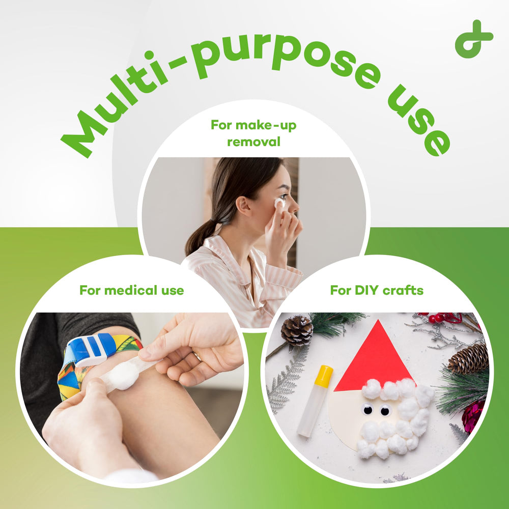 Dealmed cotton balls for face cleansing provide gentle application