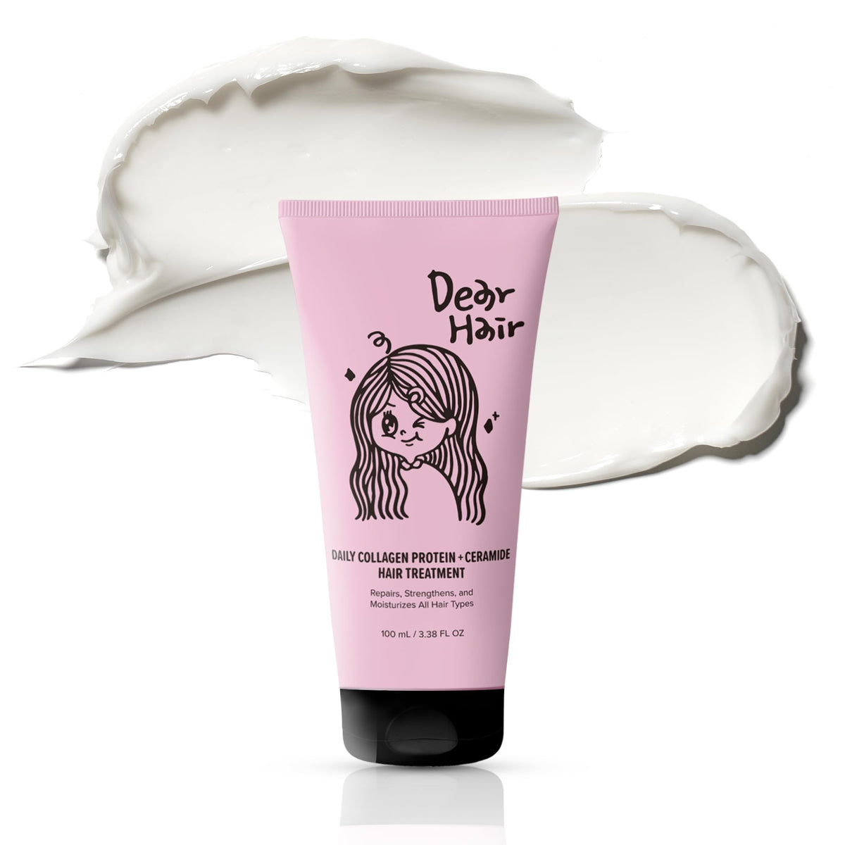 DEAR HAIR Daily Colágeno y Ceramidas, botella para tratamiento profundo del cabello.