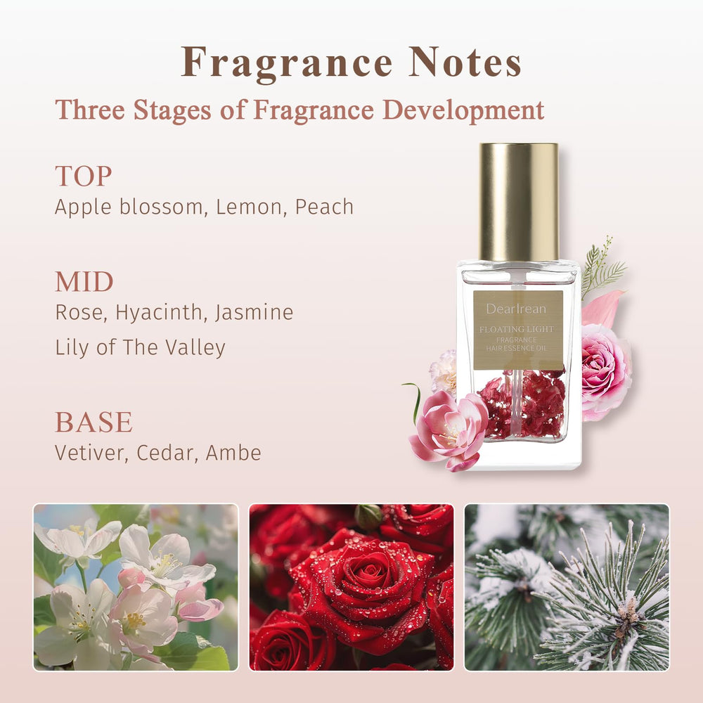 Dear Irean Rose Hair Oil drops demonstrate quick absorption.