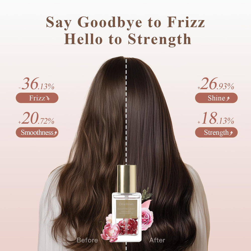 Dear Irean Rose Hair Oil fragrance swatch reveals floral scent.