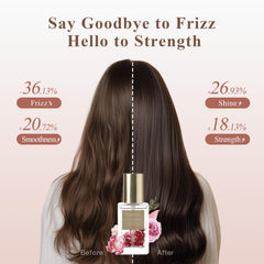 Dear Irean Rose Hair Oil fragrance swatch reveals floral scent.