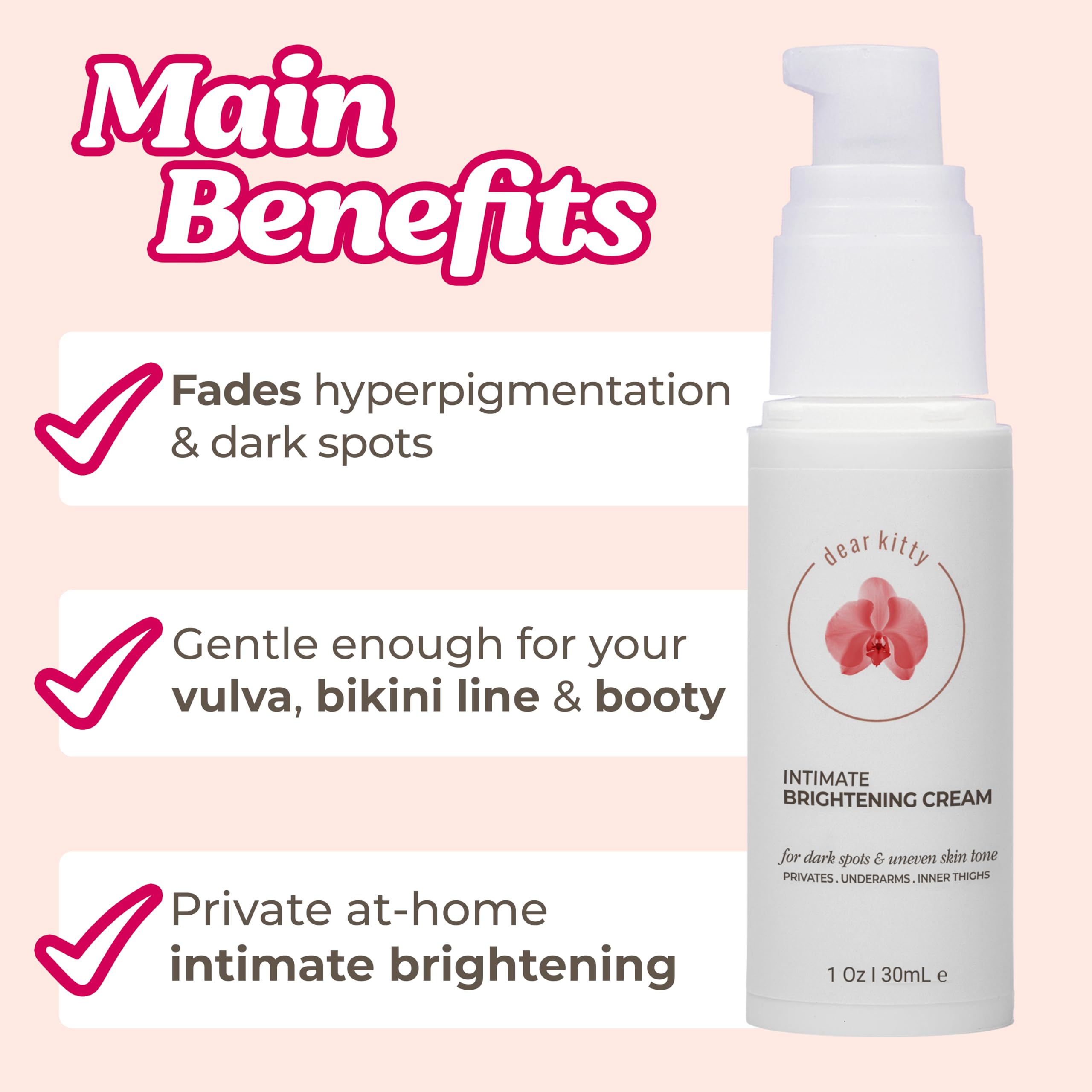 Dear Kitty Dark Spot Cream being used on underarms for smoother skin after shaving.