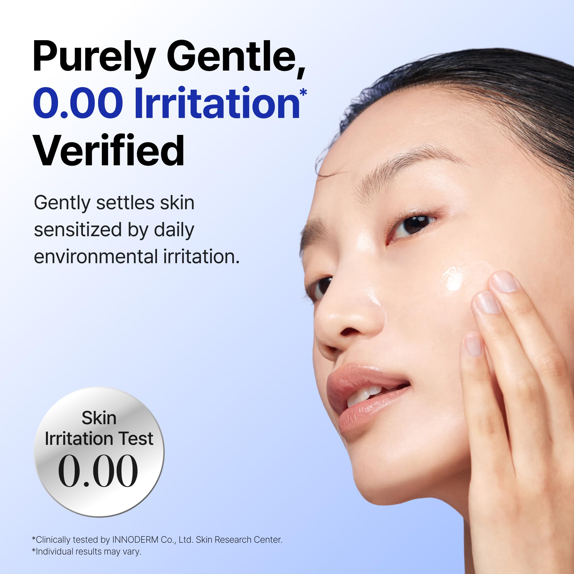 Close-up of DearKlairs Unscented Toner viscous texture indicating non-sticky hydration