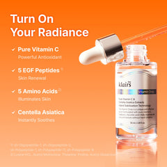 aplicación suave del serum vitamina C DearKlairs cada mañana