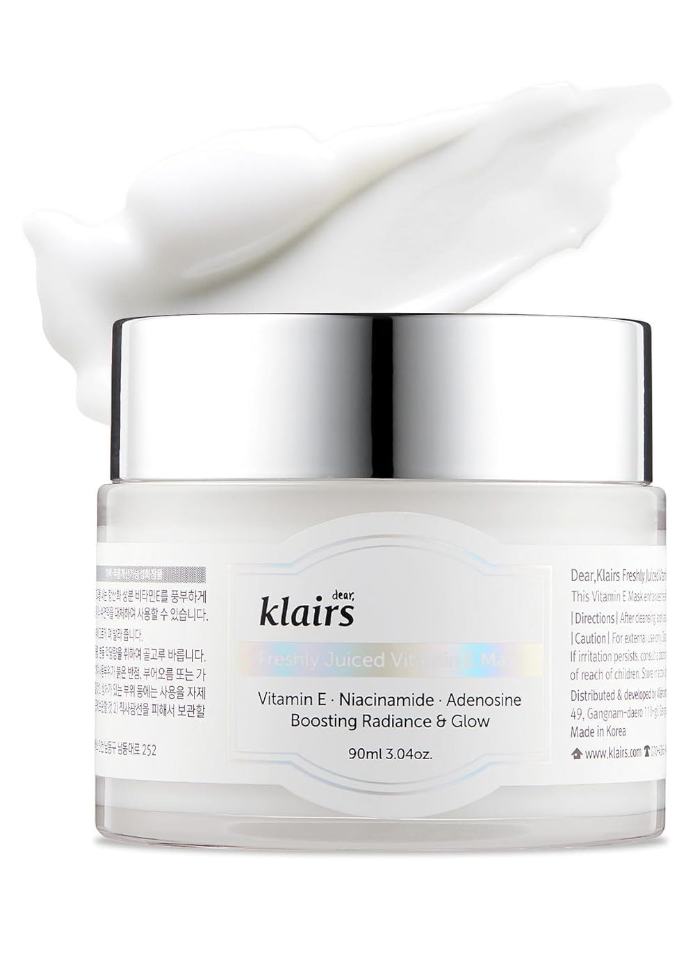 DearKlairs Vitamina E Máscara textura gel pudín para hidratación diaria