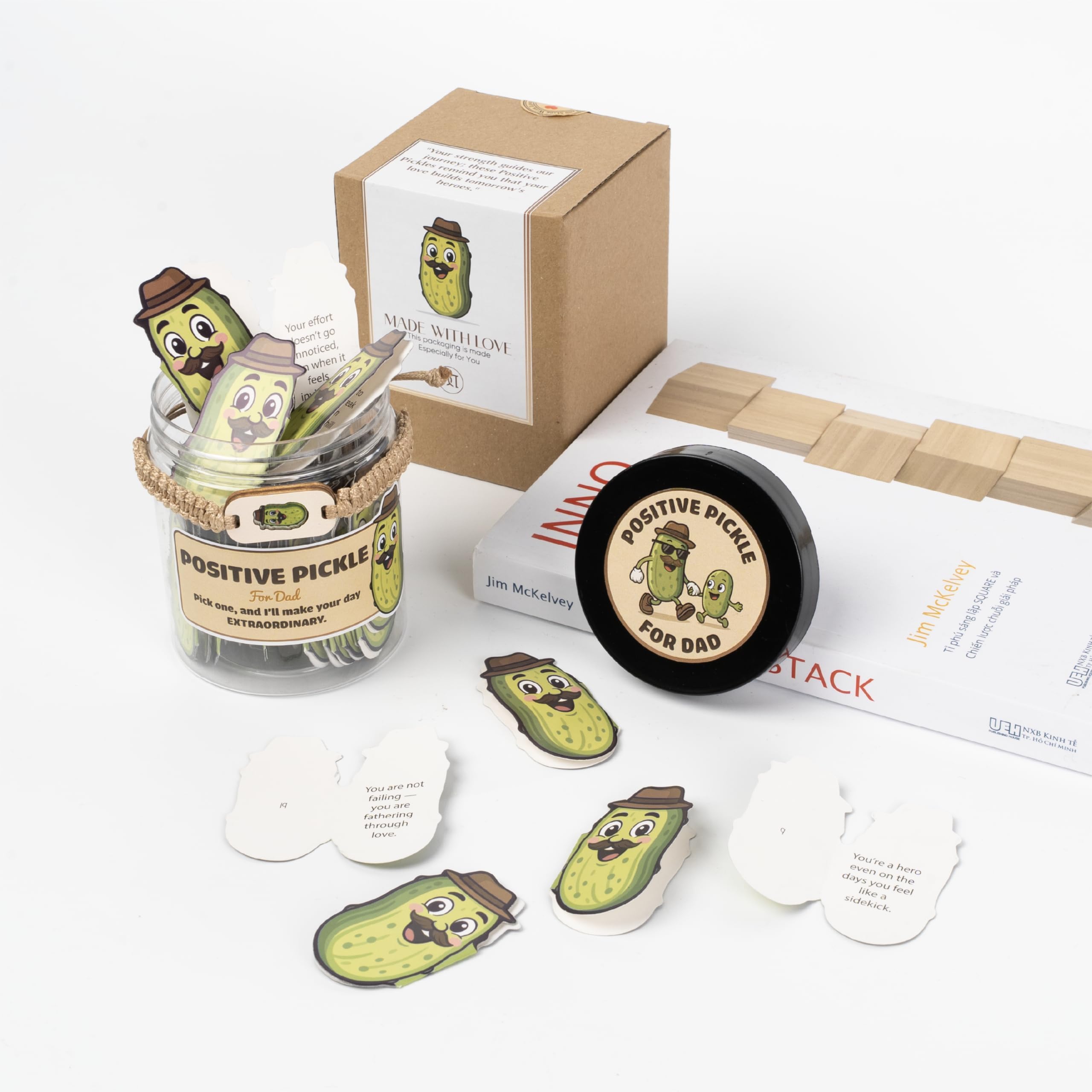 DEARMINE durable reusable jar keeps all notes organized and accessible.