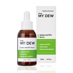 DearMYDEW Serum Azelaico 10% en bote, alivio suave del enrojecimiento facial.