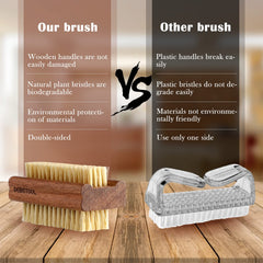 DEBETOOL Acacia nail brush in travel size for hygiene on the go.