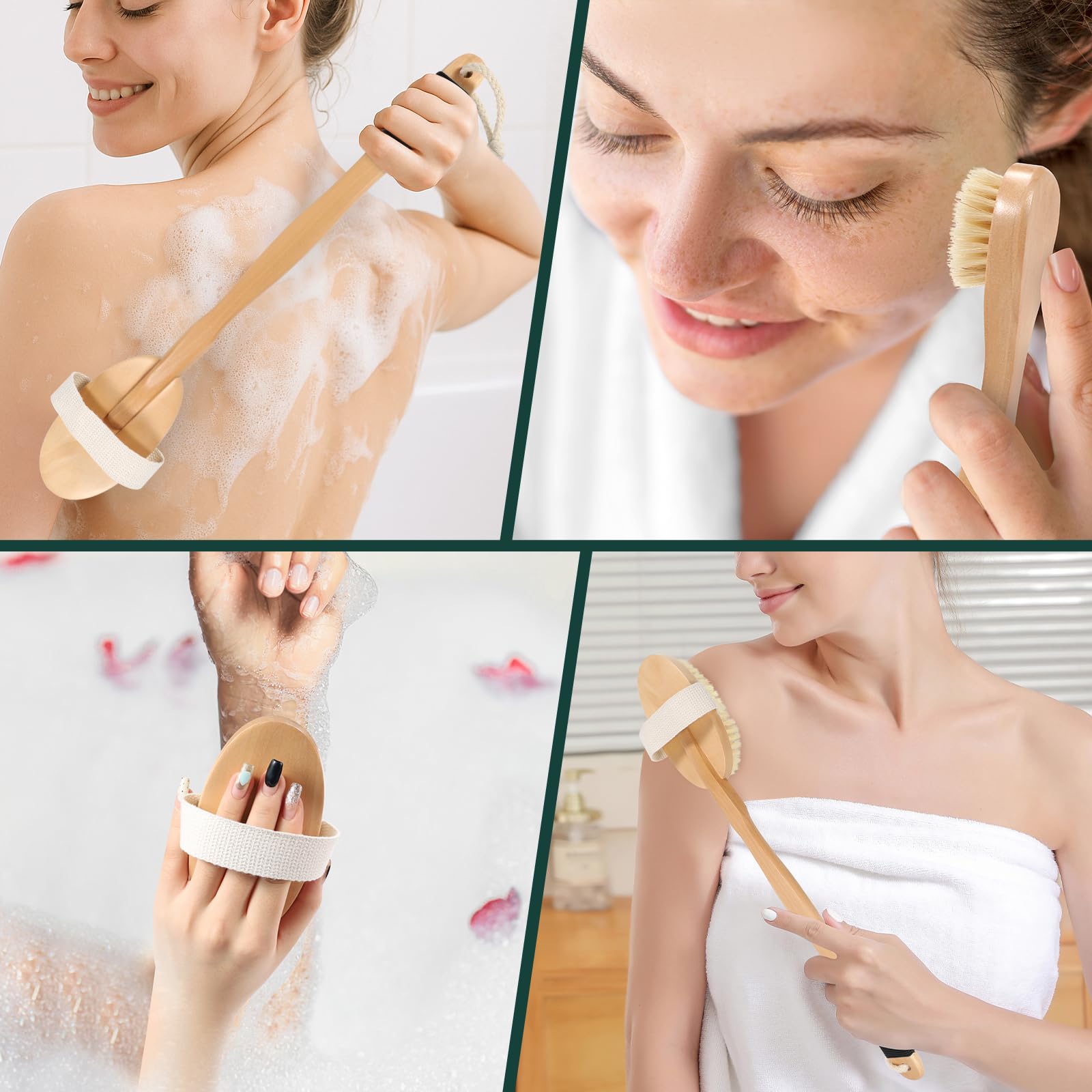 DEBETOOL Dry Brush Set estimulación linfática suave para bienestar diario.