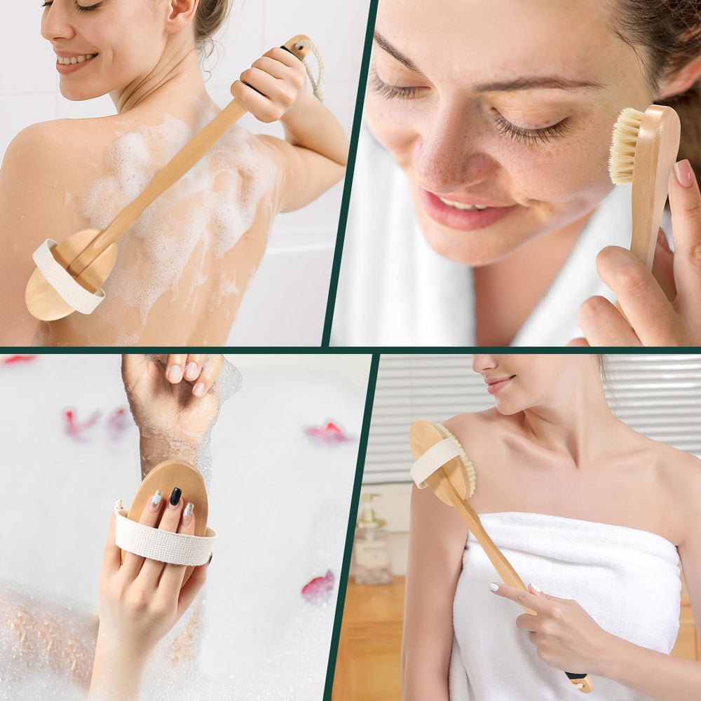DEBETOOL Dry Brush Set estimulación linfática suave para bienestar diario.